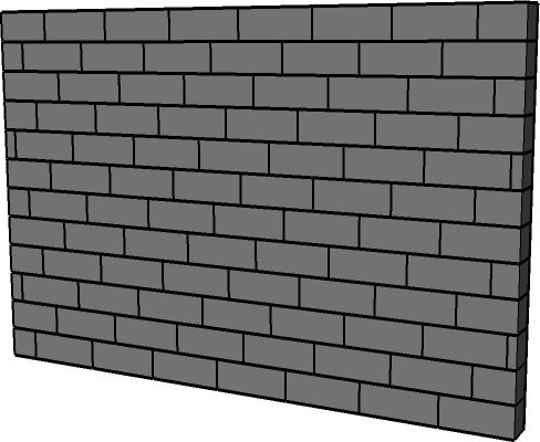 SketchUp breeze blocks wall